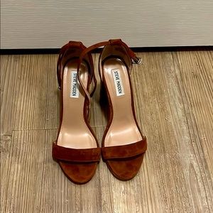 Dark tan suede Steve Madden Block heel